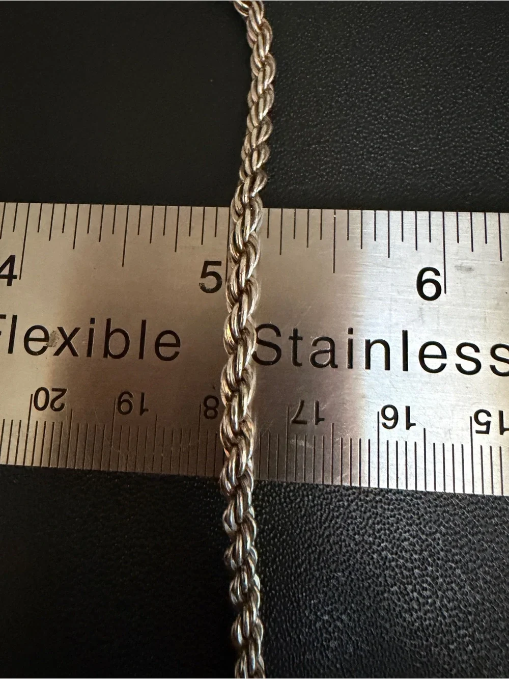 Thick sterling silver braided rope bracelet